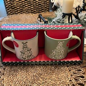 NWT Peppermint & Pine  Mug Duo -